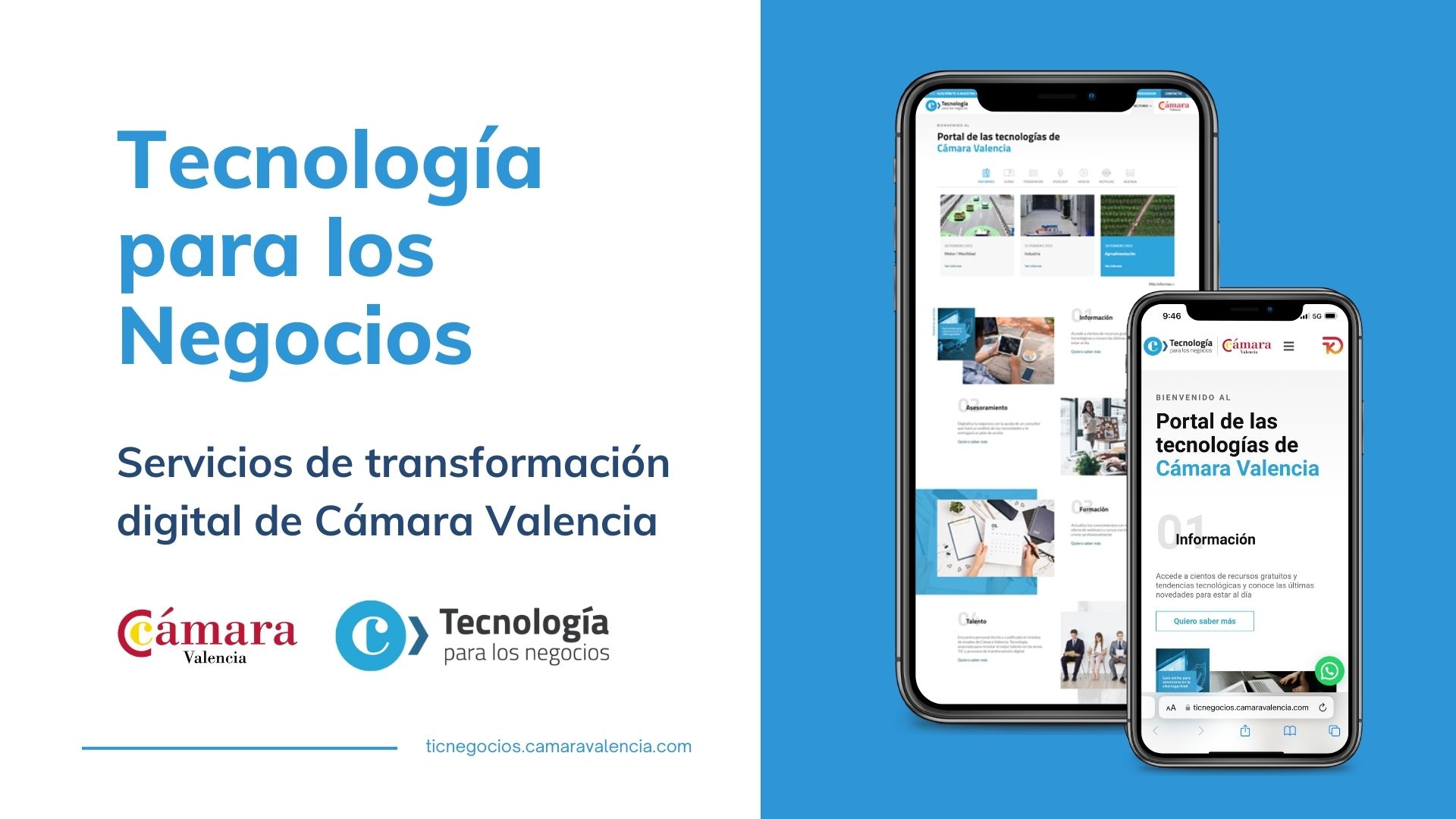 Tecnología para los Negocios. Servicio de transformación digital de Cámara Valencia