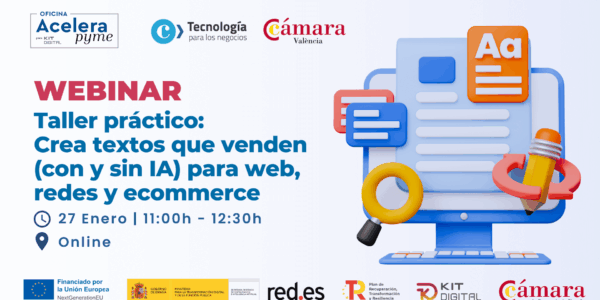Taller práctico: crea textos que venden (con y sin IA) para web, redes y eCommerce